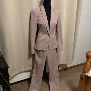 Express Pink Pinstripe Women's Blazer and Trousers Set